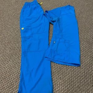 Wink brand blue scrub set